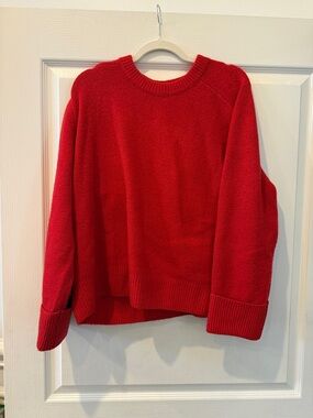 Abercrombie & Fitch Red Crewneck Sweater